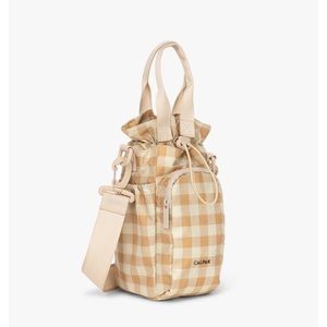 Calpak Water Bottle Sling in Gingham